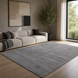 Softtouch Luxe Velvet - Laagpolig Effen Vloerkleed - Fluweel - Zilver Grijs