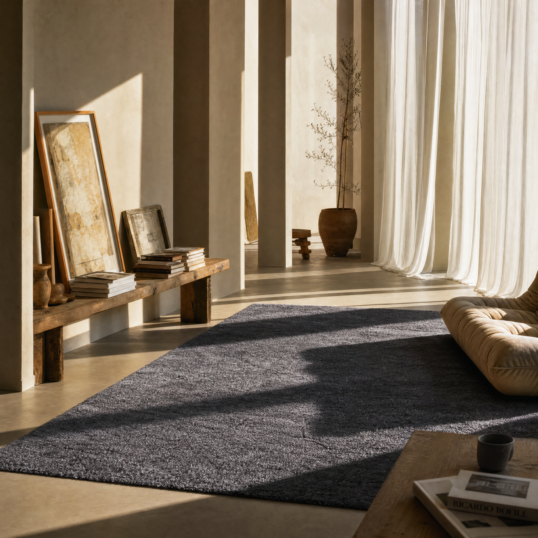 Softtouch Luxe Velvet - Laagpolig Effen Vloerkleed - Fluweel - Grijs