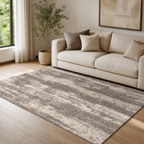 Mirage Shaggy Hoogpolig Vloerkleed Grijs/Crème