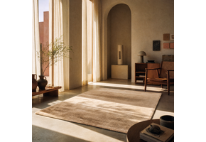 Comfy Fluffy - Effen Hoogpolig - Modern Vloerkleed - Beige