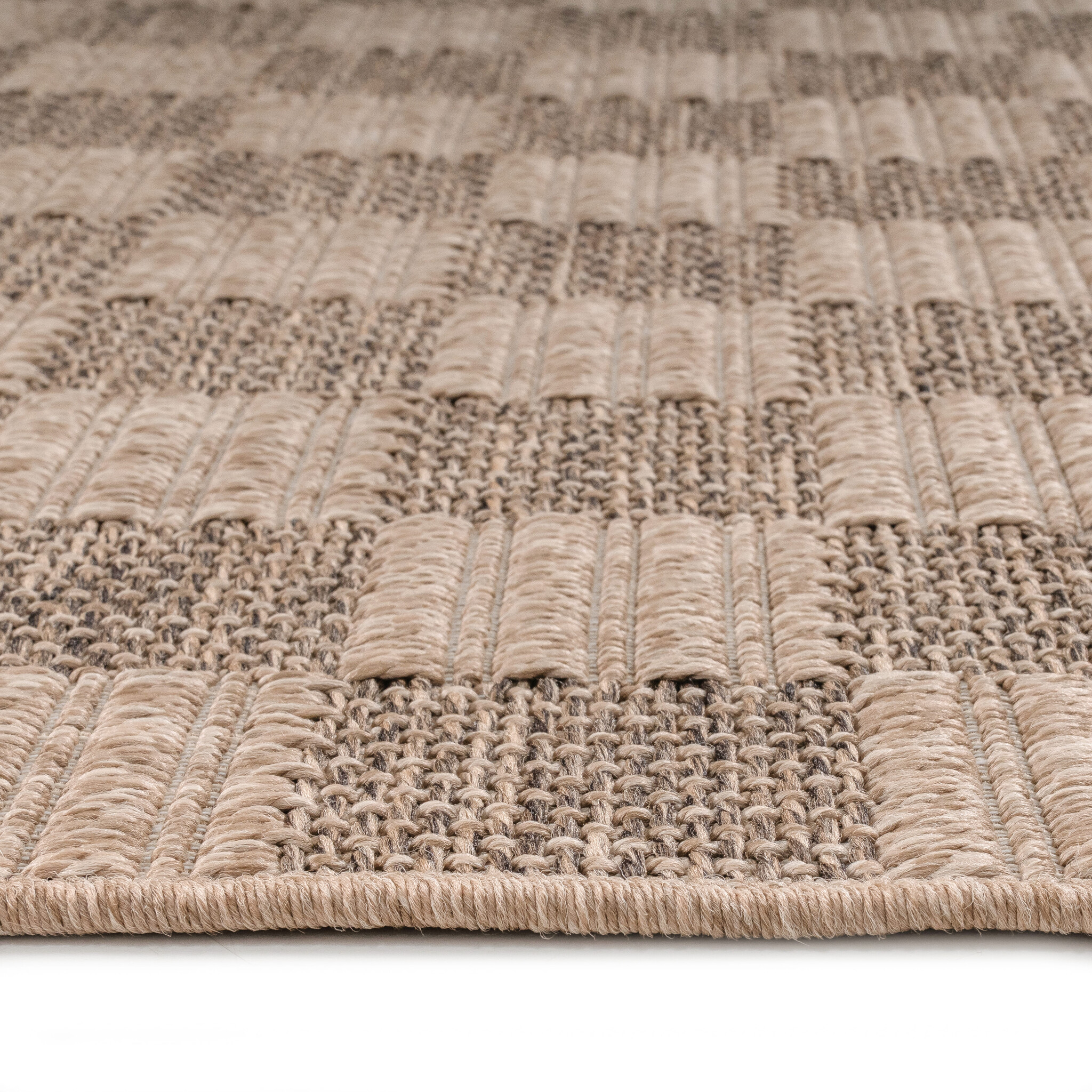 Sahara Rond Buitenkleed Jute-Look Weerbestendig Vloerkleed Beige