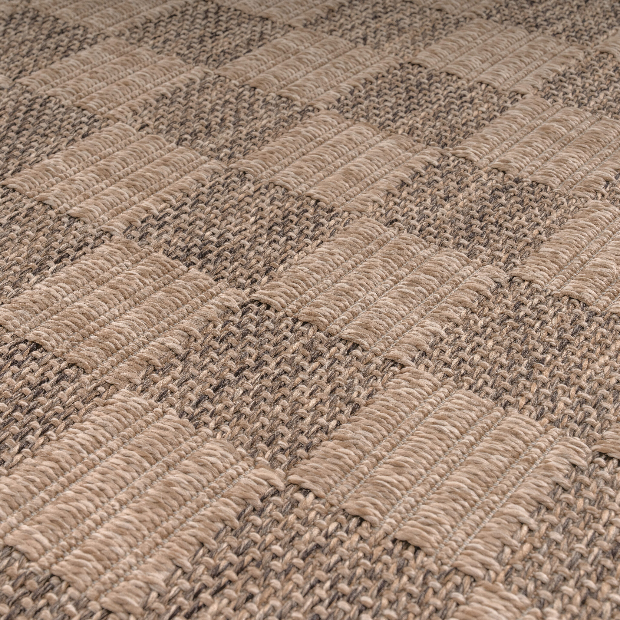 Sahara Rond Buitenkleed Jute-Look Weerbestendig Vloerkleed Beige