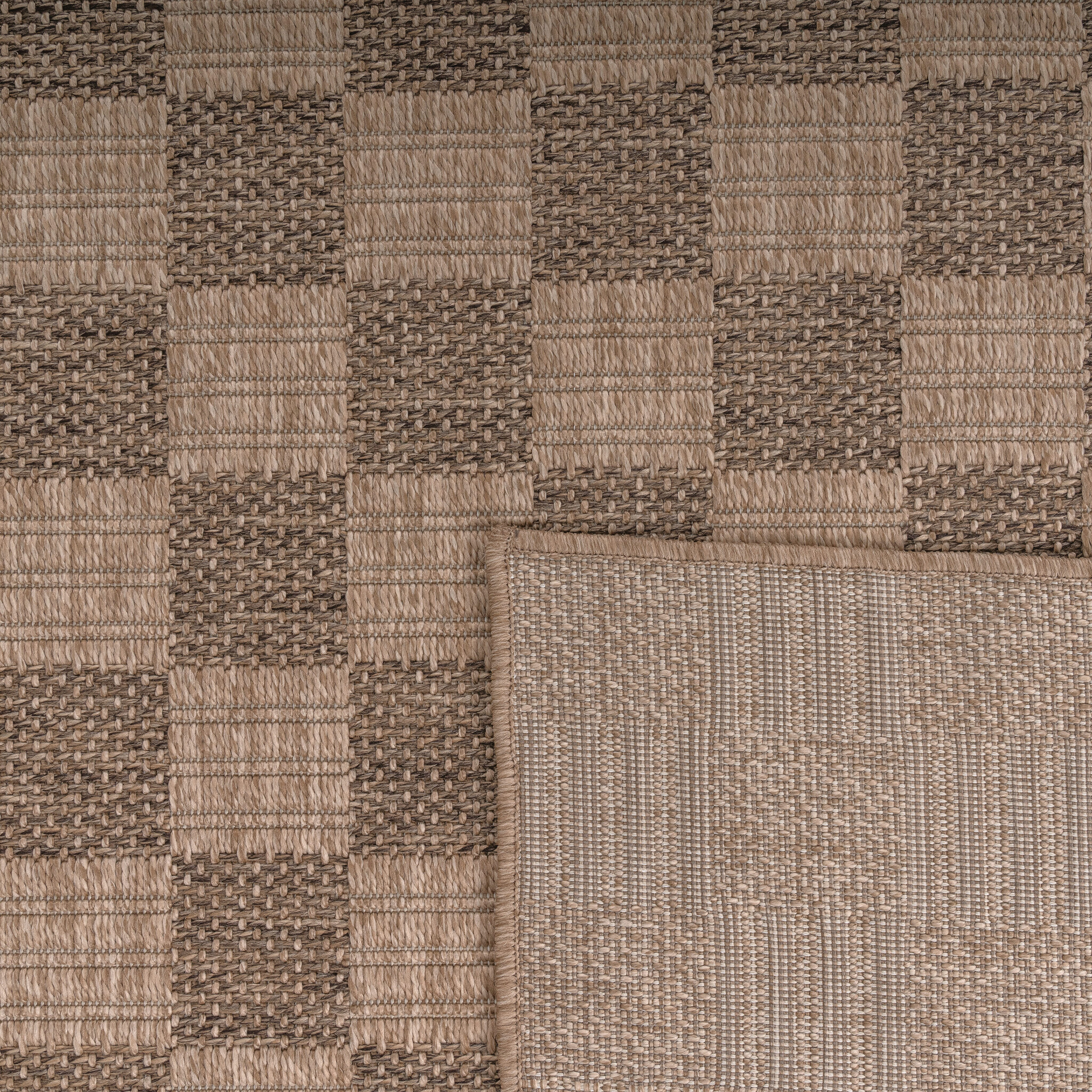 Sahara Rond Buitenkleed Jute-Look Weerbestendig Vloerkleed Beige