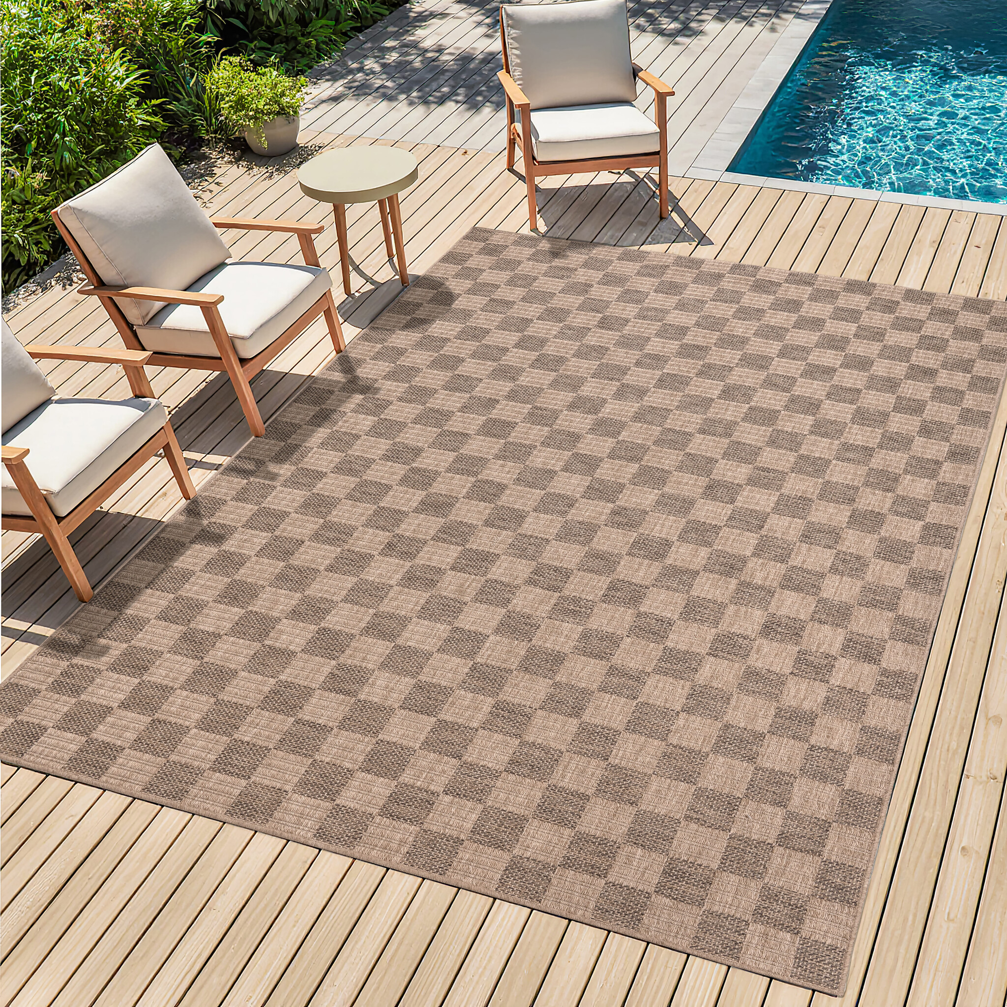 Sahara Buitenkleed Jute-Look Weerbestendig Vloerkleed Beige