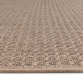 Sahara Uni Rond Buitenkleed Jute-Look Weerbestendig Vloerkleed Beige