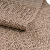 Sahara Uni Rond Buitenkleed Jute-Look Weerbestendig Vloerkleed Beige