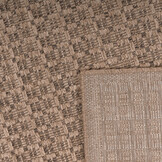 Sahara Uni Rond Buitenkleed Jute-Look Weerbestendig Vloerkleed Beige