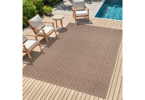 Sahara Uni Buitenkleed Jute-Look Weerbestendig Vloerkleed Beige