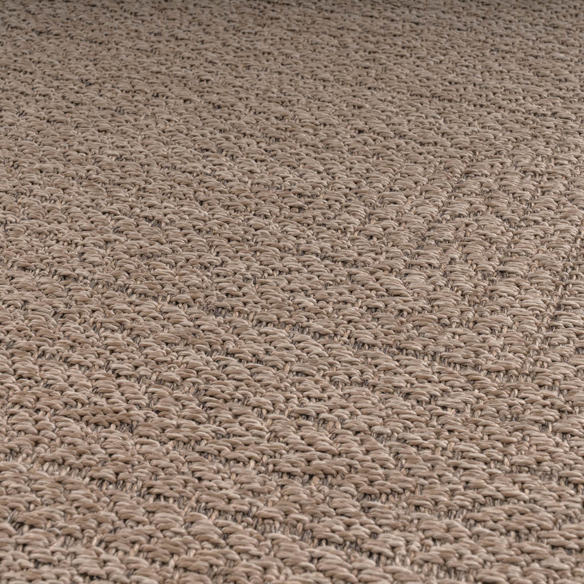 Sahara Rond Buitenkleed Jute-Look Weerbestendig Vloerkleed Beige
