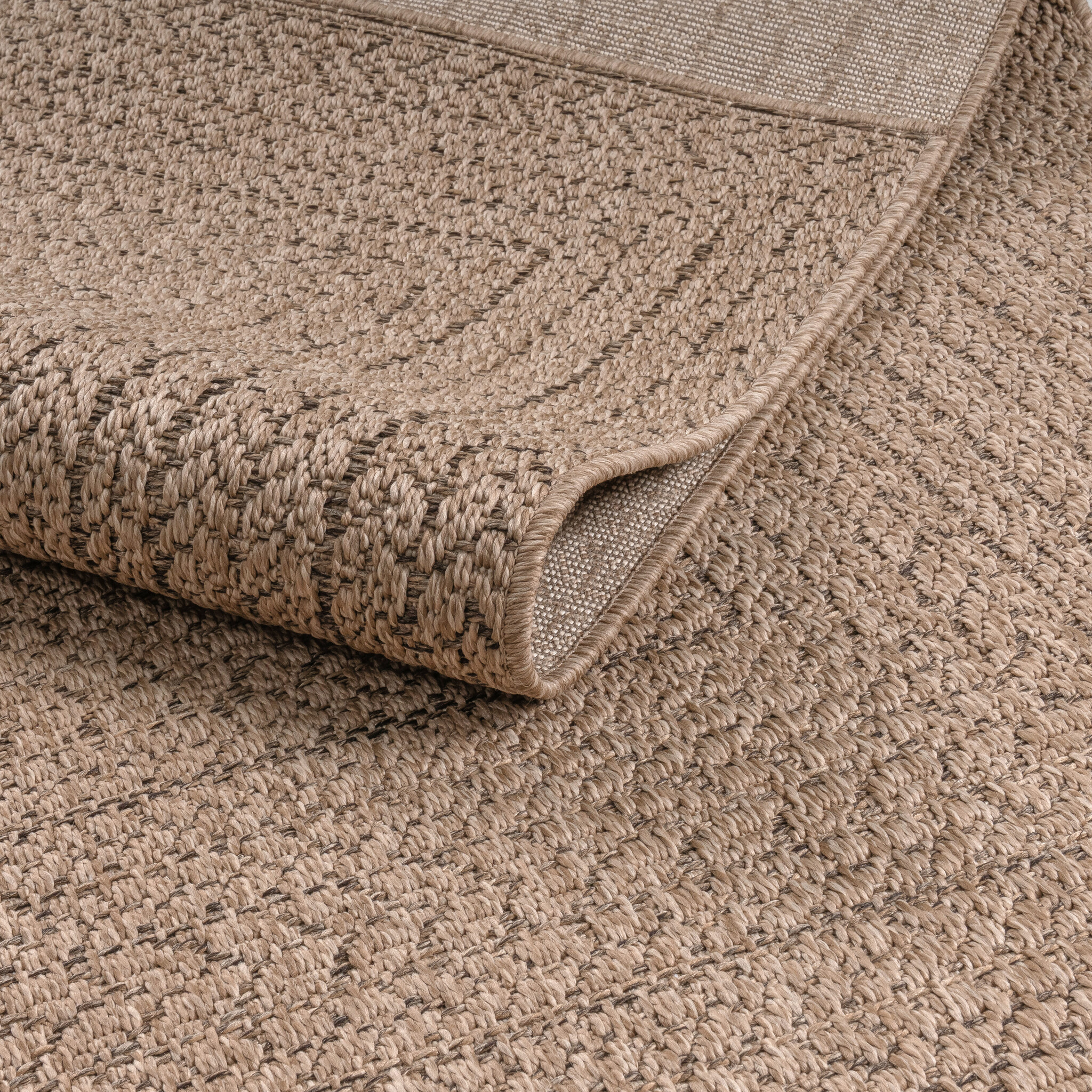 Sahara Rond Buitenkleed Jute-Look Weerbestendig Vloerkleed Beige