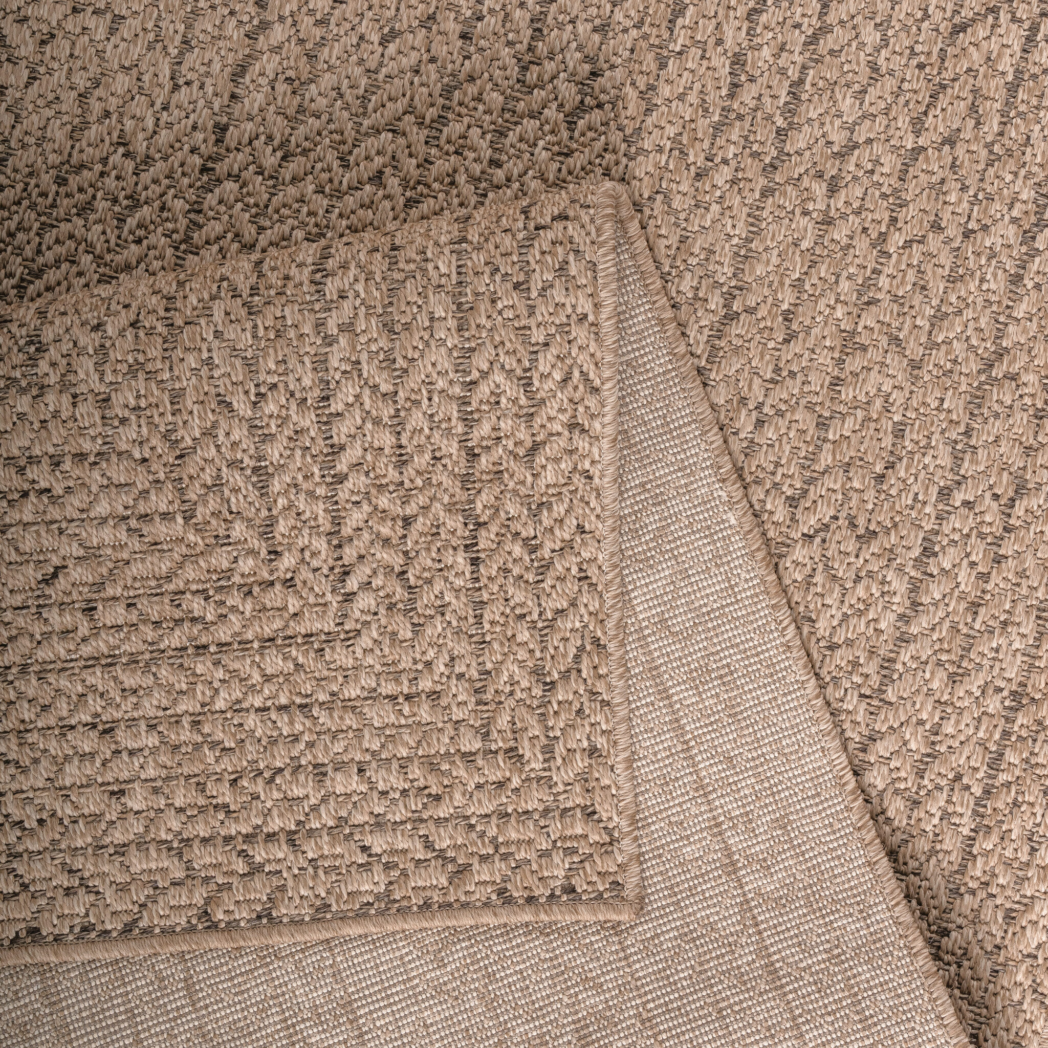 Sahara Rond Buitenkleed Jute-Look Weerbestendig Vloerkleed Beige