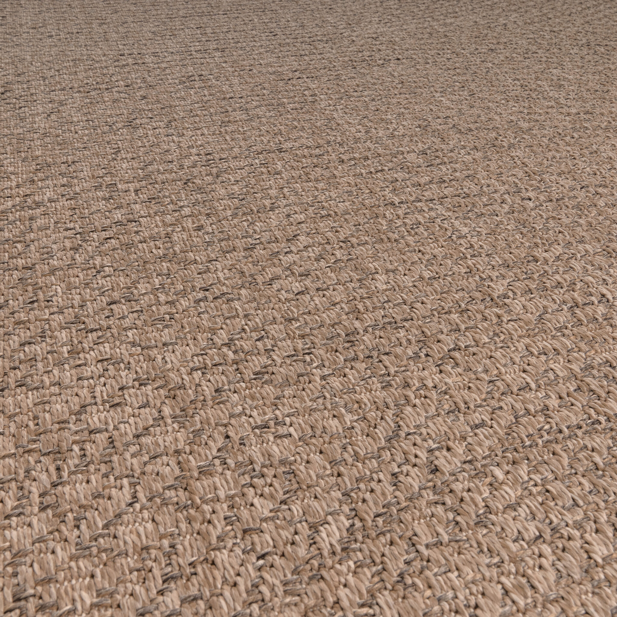 Sahara Japandi Rond Buitenkleed Jute-Look Weerbestendig Vloerkleed Beige