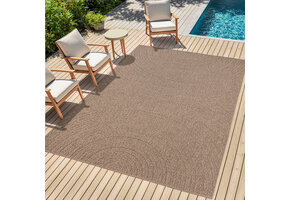 Sahara Japandi Buitenkleed Jute-Look Weerbestendig Vloerkleed Beige