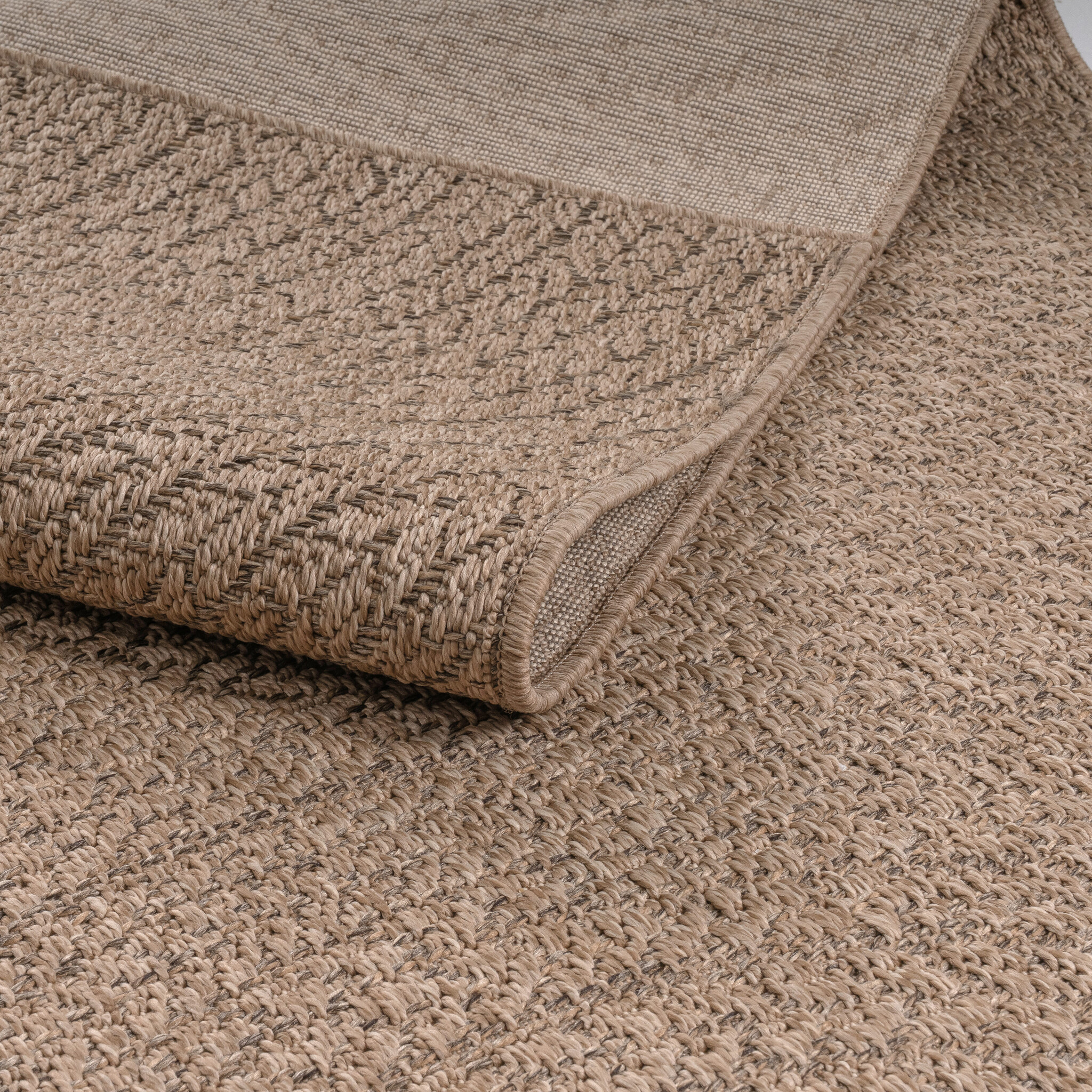 Sahara Japandi Buitenkleed Jute-Look Weerbestendig Vloerkleed Beige