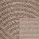 Sahara Japandi Rond Buitenkleed Jute-Look Weerbestendig Vloerkleed Beige