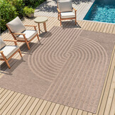Sahara Japandi Buitenkleed Jute-Look Weerbestendig Vloerkleed Beige