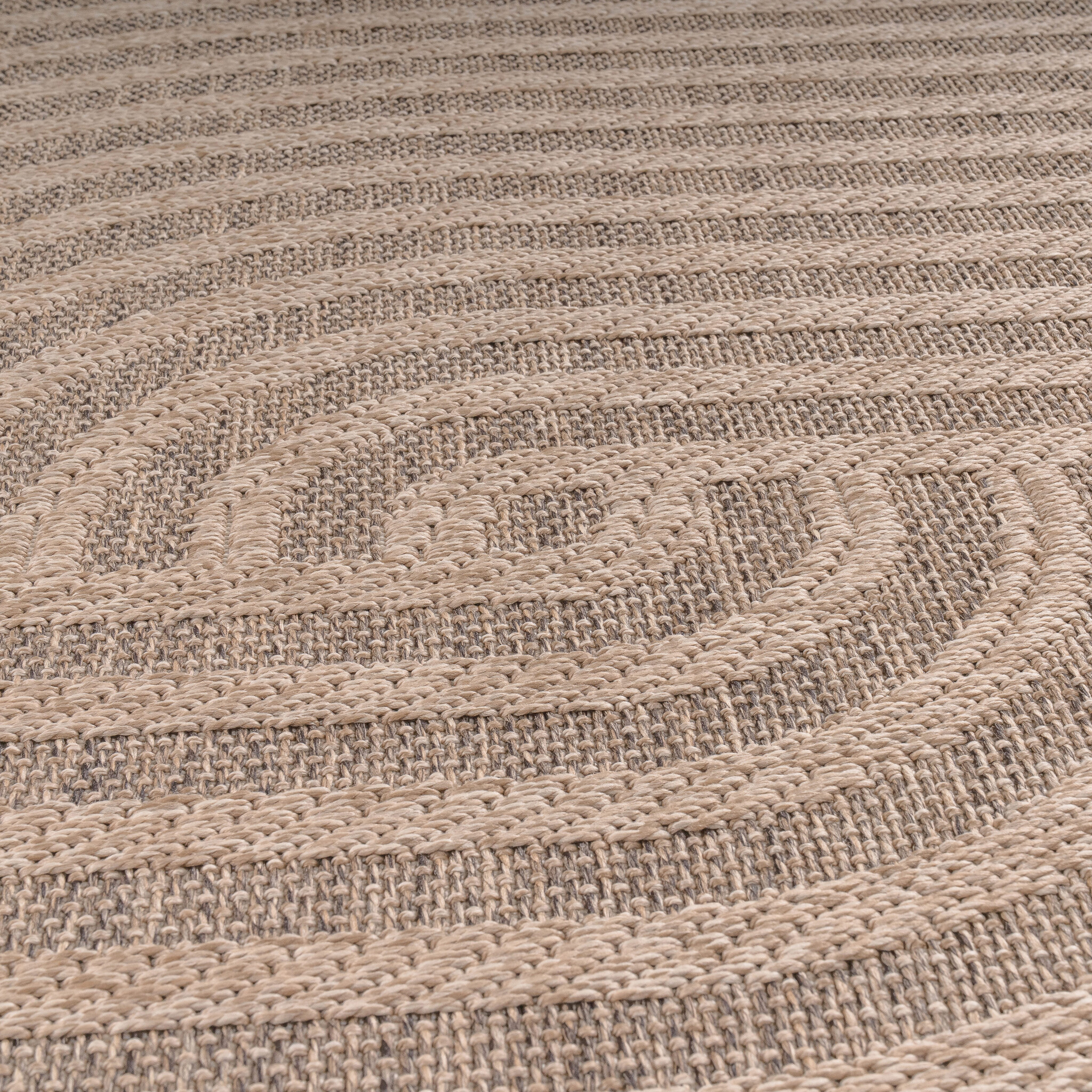 Sahara Japandi Buitenkleed Jute-Look Weerbestendig Vloerkleed Beige
