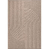 Sahara Japandi Buitenkleed Jute-Look Weerbestendig Vloerkleed Beige Zwart