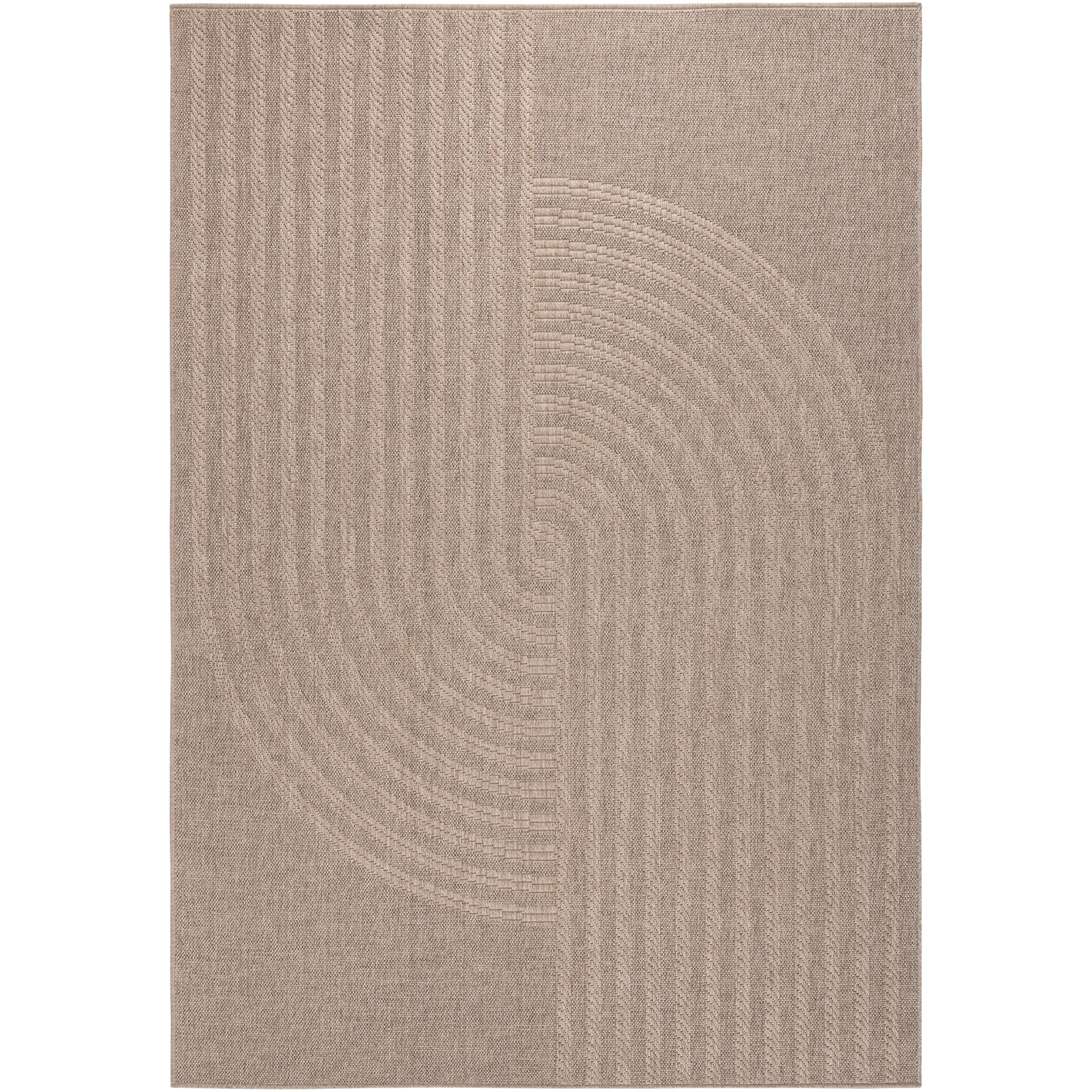 Sahara Japandi Buitenkleed Jute-Look Weerbestendig Vloerkleed Beige Zwart
