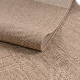 Sahara Japandi Buitenkleed Jute-Look Weerbestendig Vloerkleed Beige Zwart
