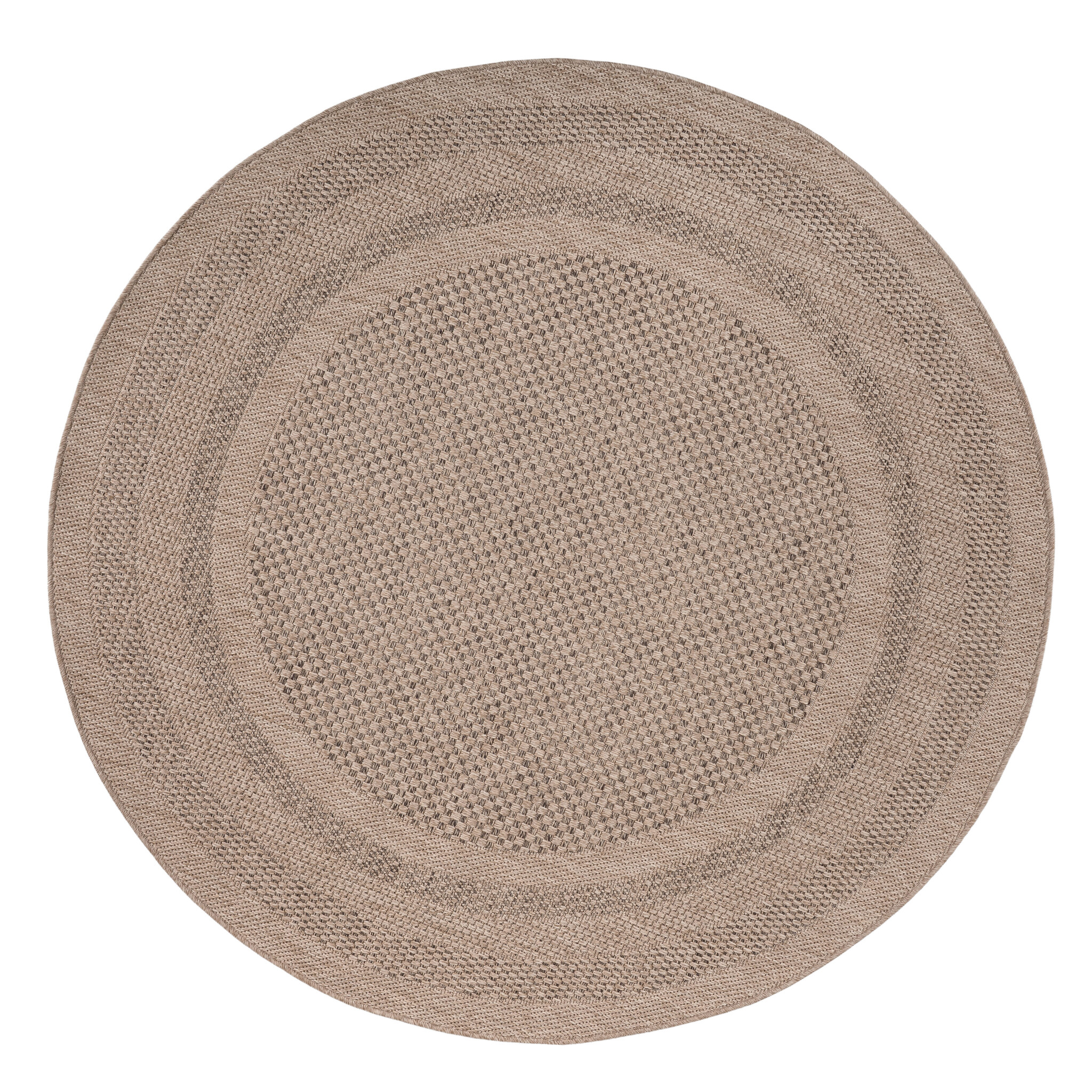 Sahara Rond Buitenkleed Jute-Look Weerbestendig Vloerkleed Beige