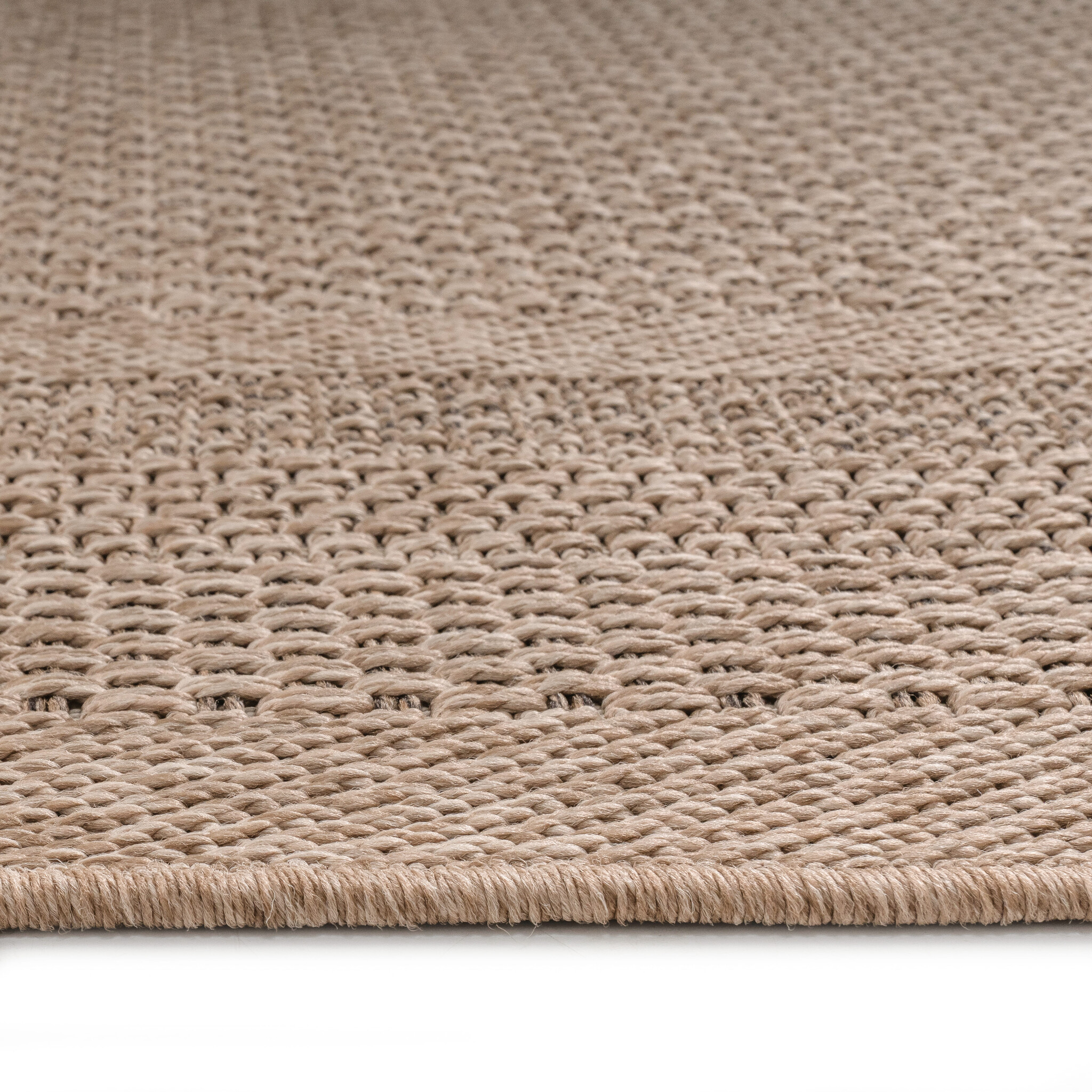 Sahara Rond Buitenkleed Jute-Look Weerbestendig Vloerkleed Beige
