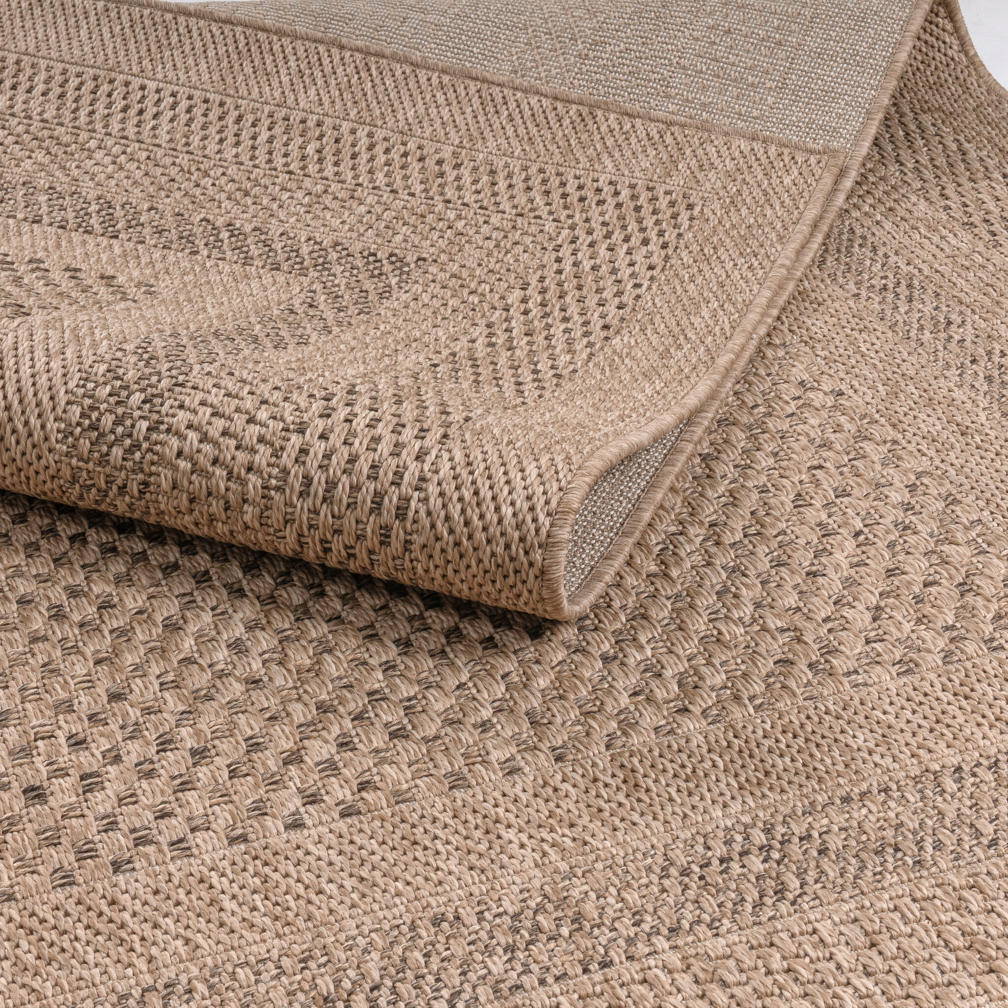 Sahara Rond Buitenkleed Jute-Look Weerbestendig Vloerkleed Beige