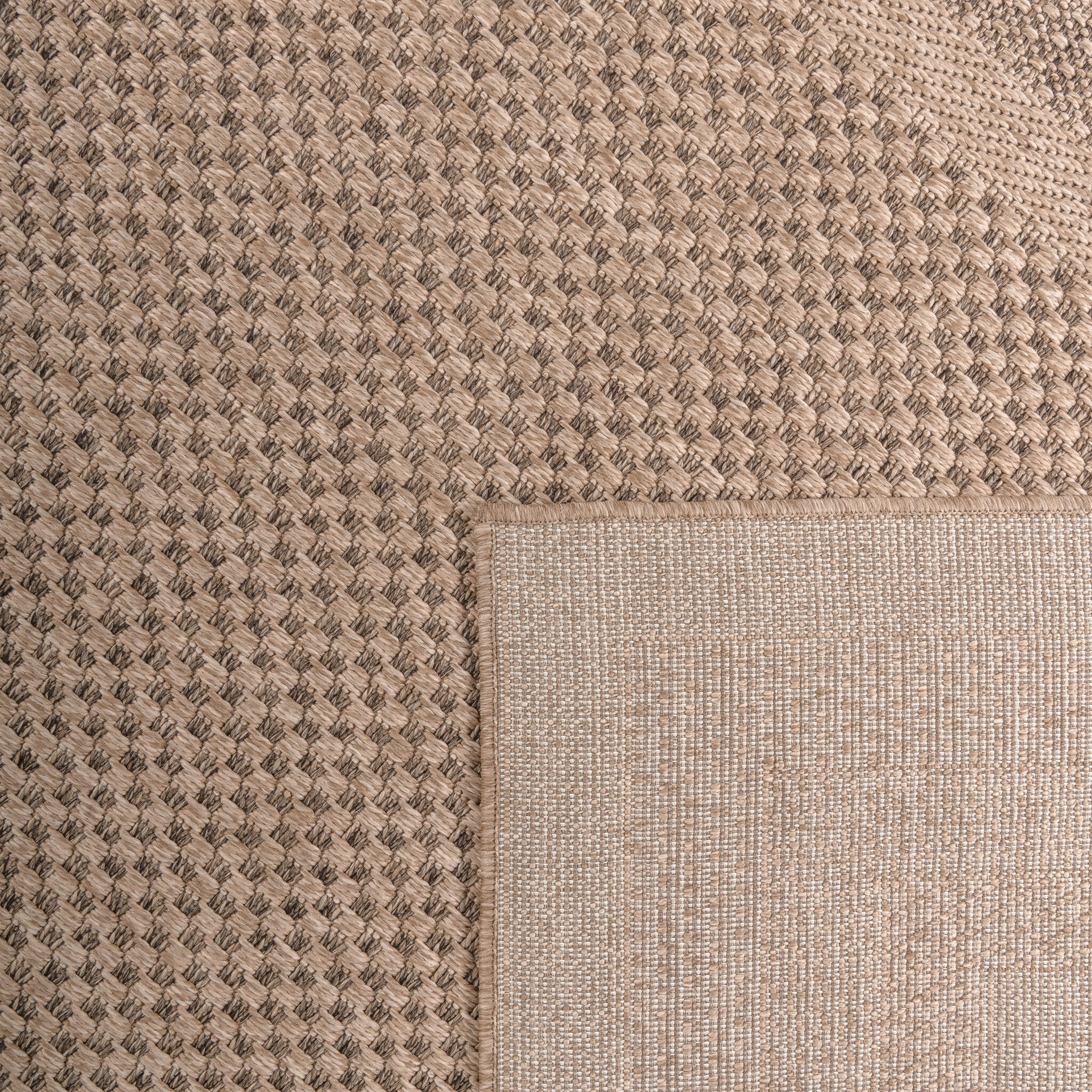 Sahara Rond Buitenkleed Jute-Look Weerbestendig Vloerkleed Beige