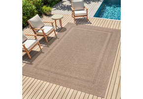 Sahara Buitenkleed Jute-Look Weerbestendig Vloerkleed Beige