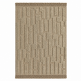 Design Berber Wollen Vloerkleed Bohemian Effen Beige