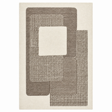 Japandi Design Wol Vloerkleed - Effen Creme Beige