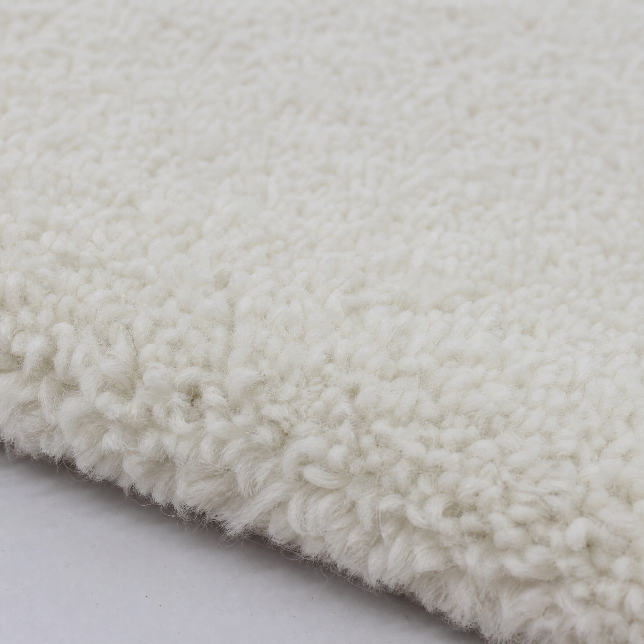 Japandi Design Wol Vloerkleed - Effen Creme Beige