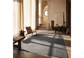 Japandi Design Wol Vloerkleed Grijs