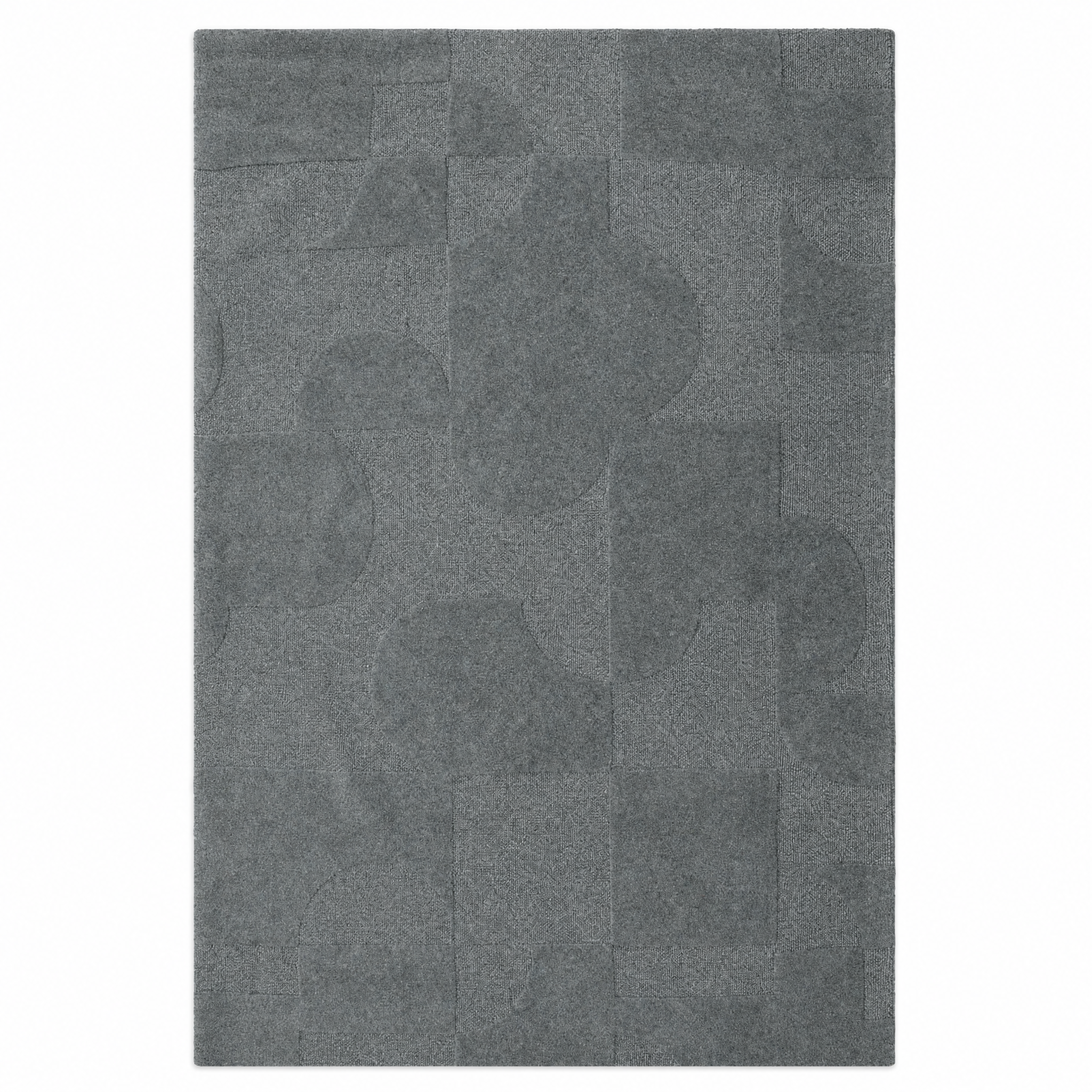 Japandi Design Wol Vloerkleed Grijs