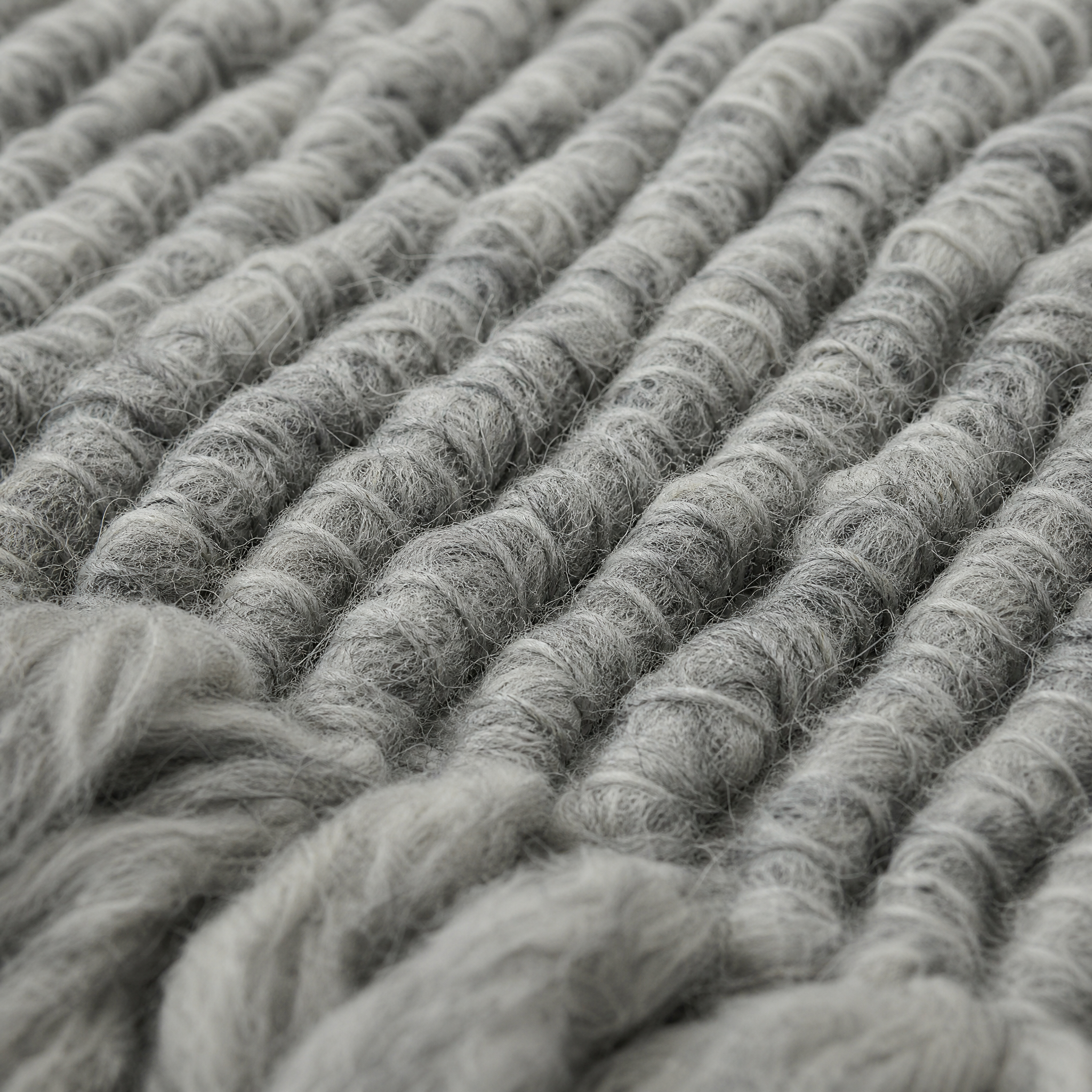 Vloerkleed Smyrna Wol Grijs