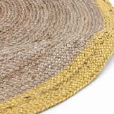 Jaipur Jute Rond Vloerkleed Beige Geel