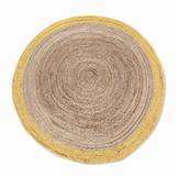Jaipur Jute Rond Vloerkleed Beige Geel