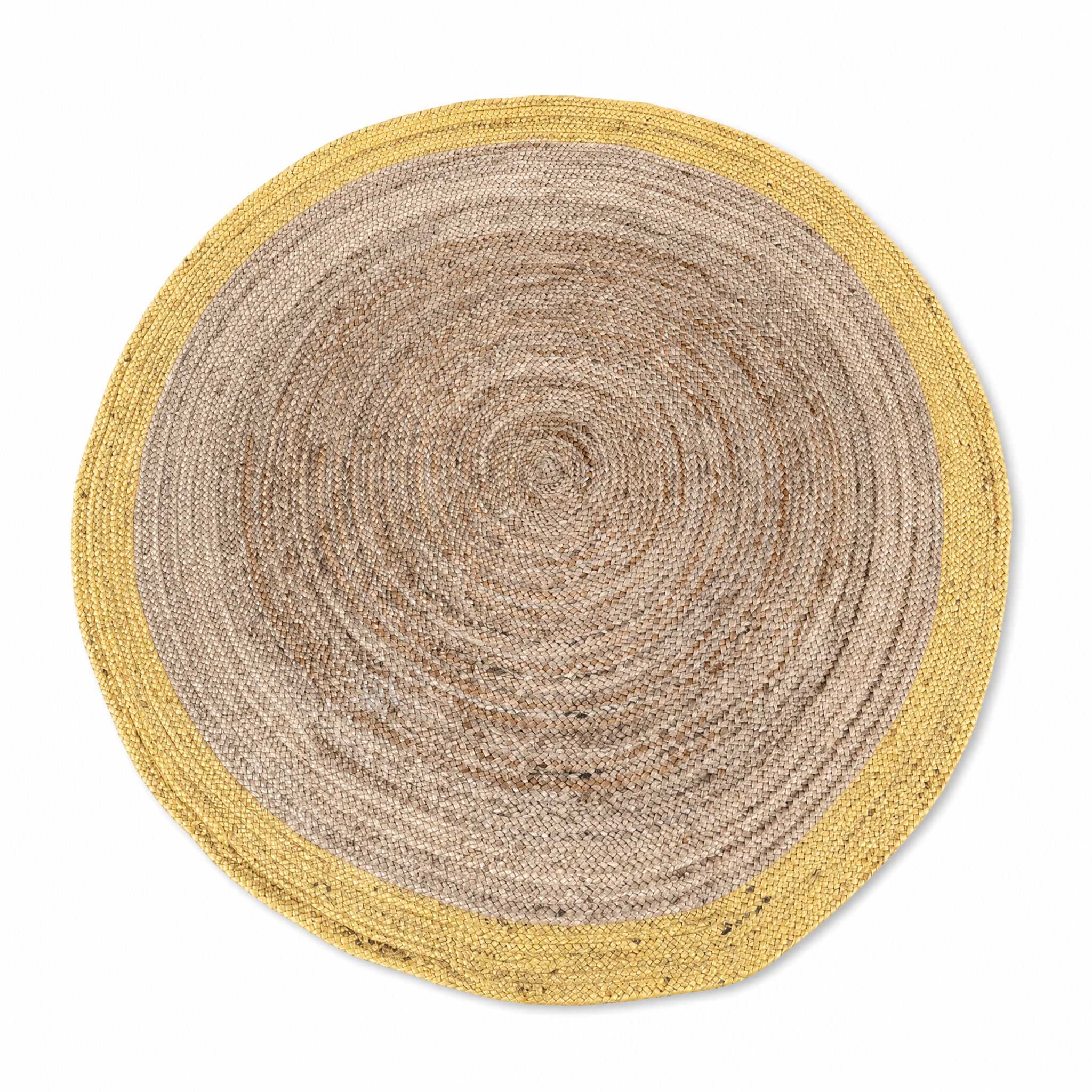 Jaipur Jute Rond Vloerkleed Beige Geel