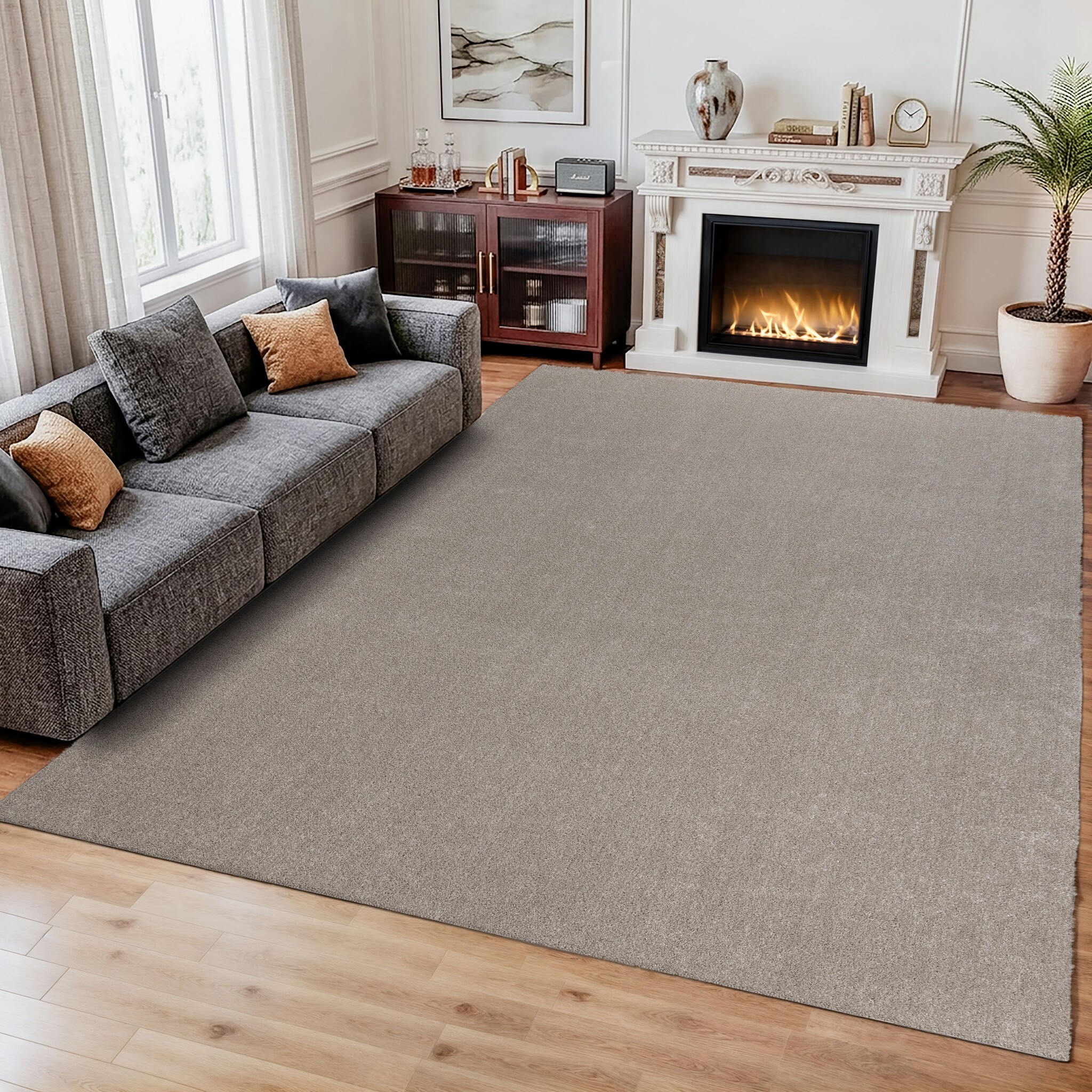 Comfy Soft - Effen Vloerkleed Wasbaar Uni Beige