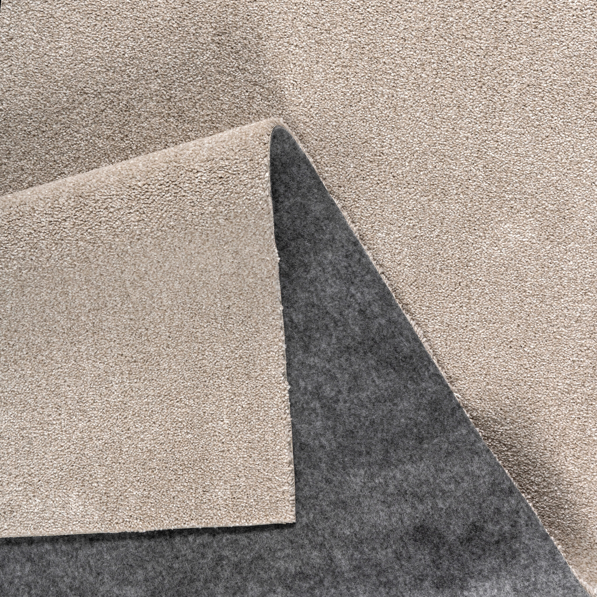 Comfy Soft - Rond Effen Vloerkleed Wasbaar Uni Beige