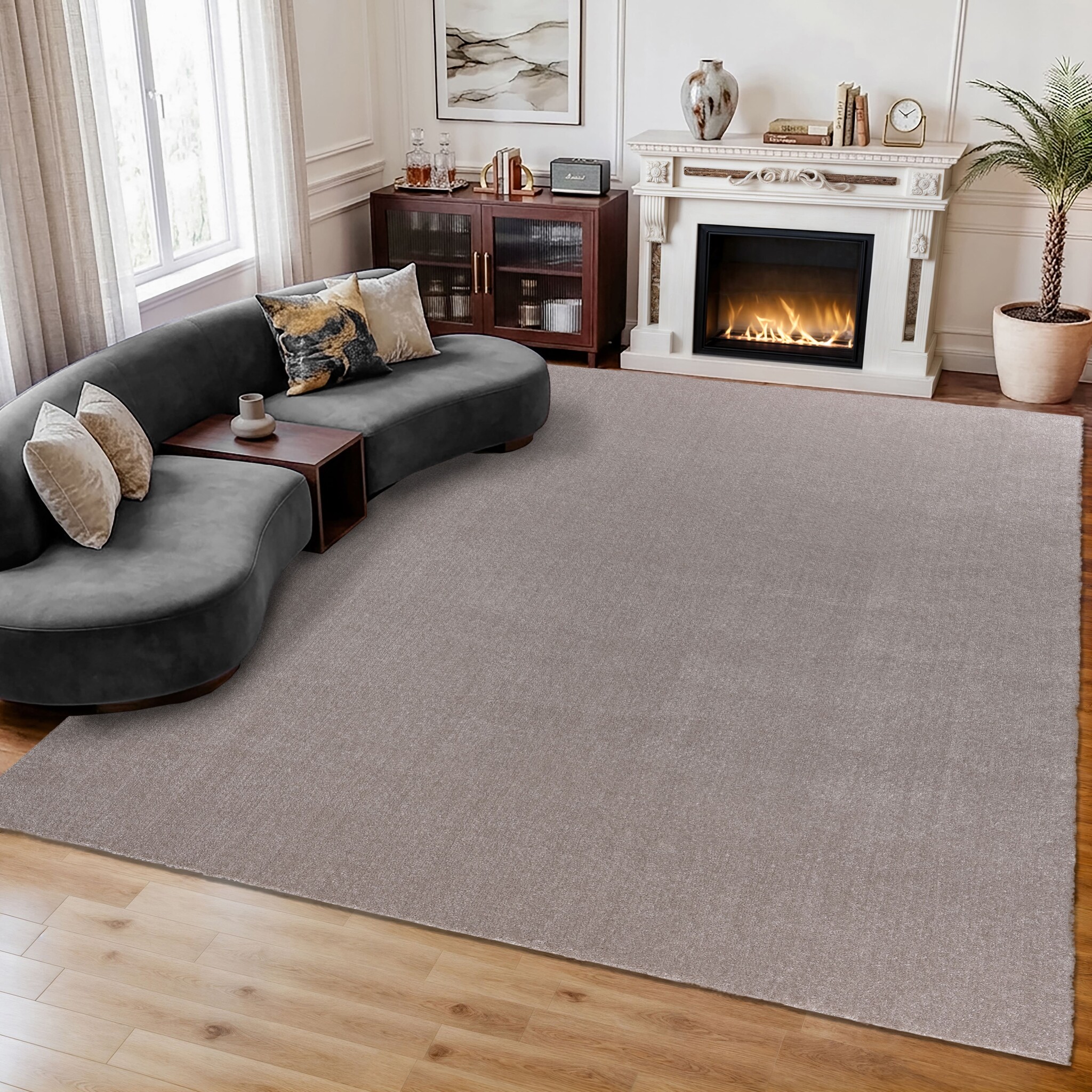 Comfy Premium - Luxe Effen Vloerkleed Wasbaar Uni Beige