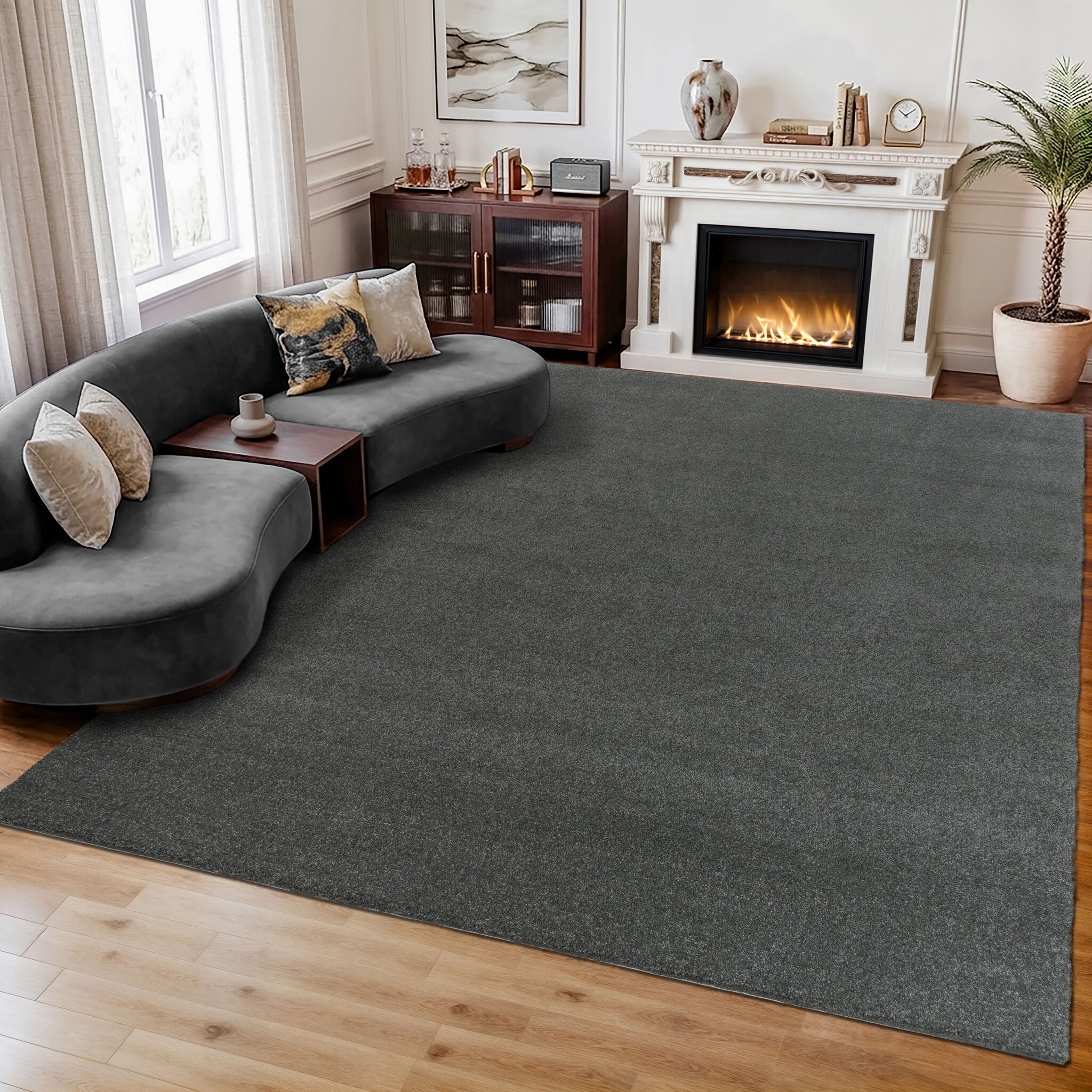 Comfy Premium - Luxe Effen Vloerkleed Wasbaar Uni Groen