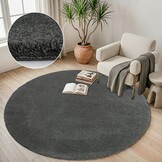 Comfy Premium - Rond Luxe Effen Vloerkleed Wasbaar Uni Groen