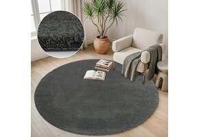 Comfy Premium - Rond Luxe Effen Vloerkleed Wasbaar Uni Groen