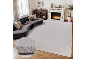 Comfy Premium - Luxe Effen Vloerkleed Wasbaar Uni Creme