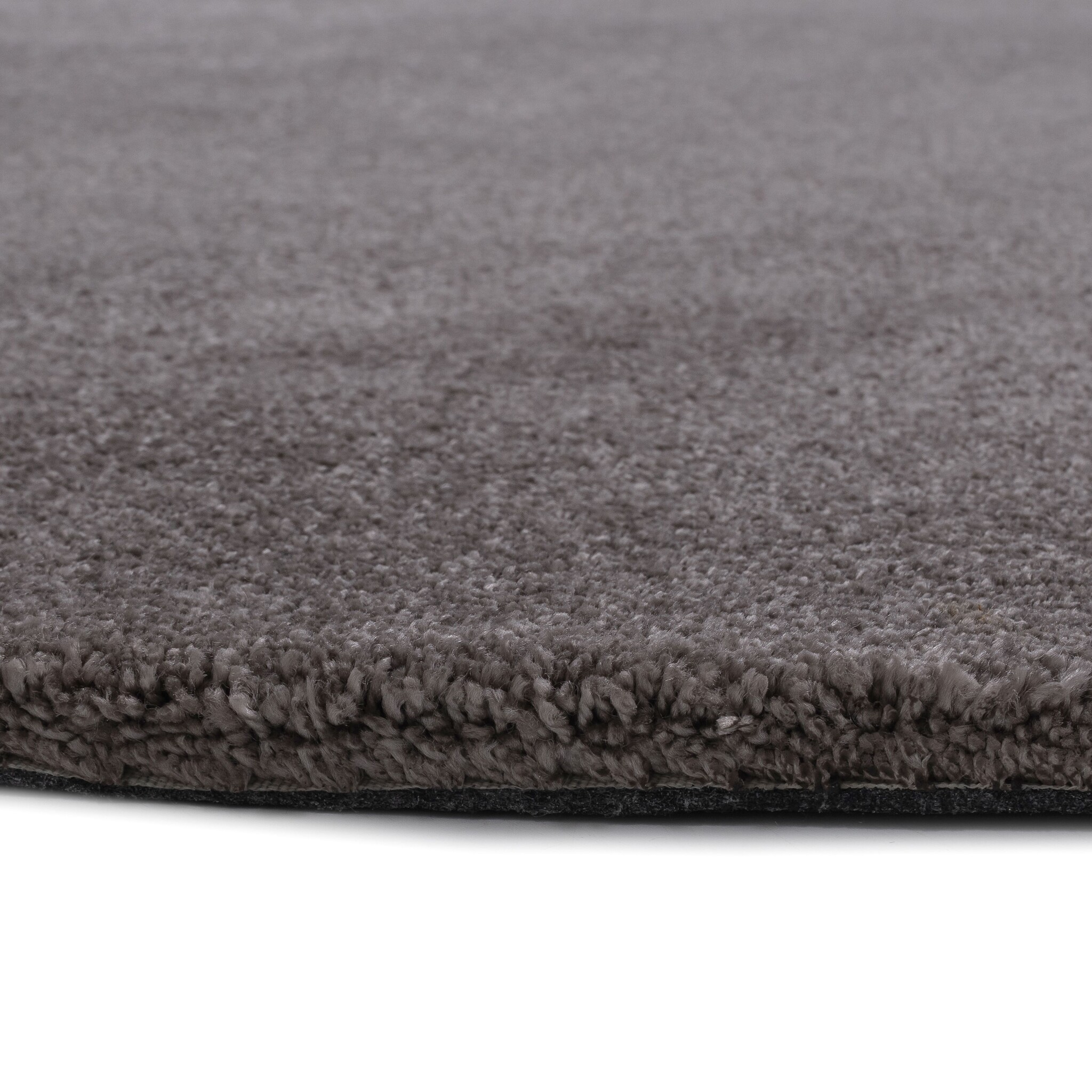 Comfy Premium - Rond Luxe Effen Vloerkleed Wasbaar Uni Taupe