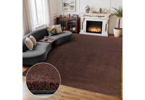 Comfy Premium - Luxe Effen Vloerkleed Wasbaar Uni Terra