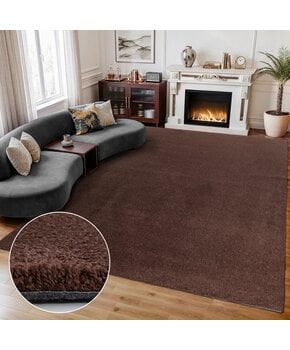Comfy Premium - Luxe Effen Vloerkleed Wasbaar Uni Terra