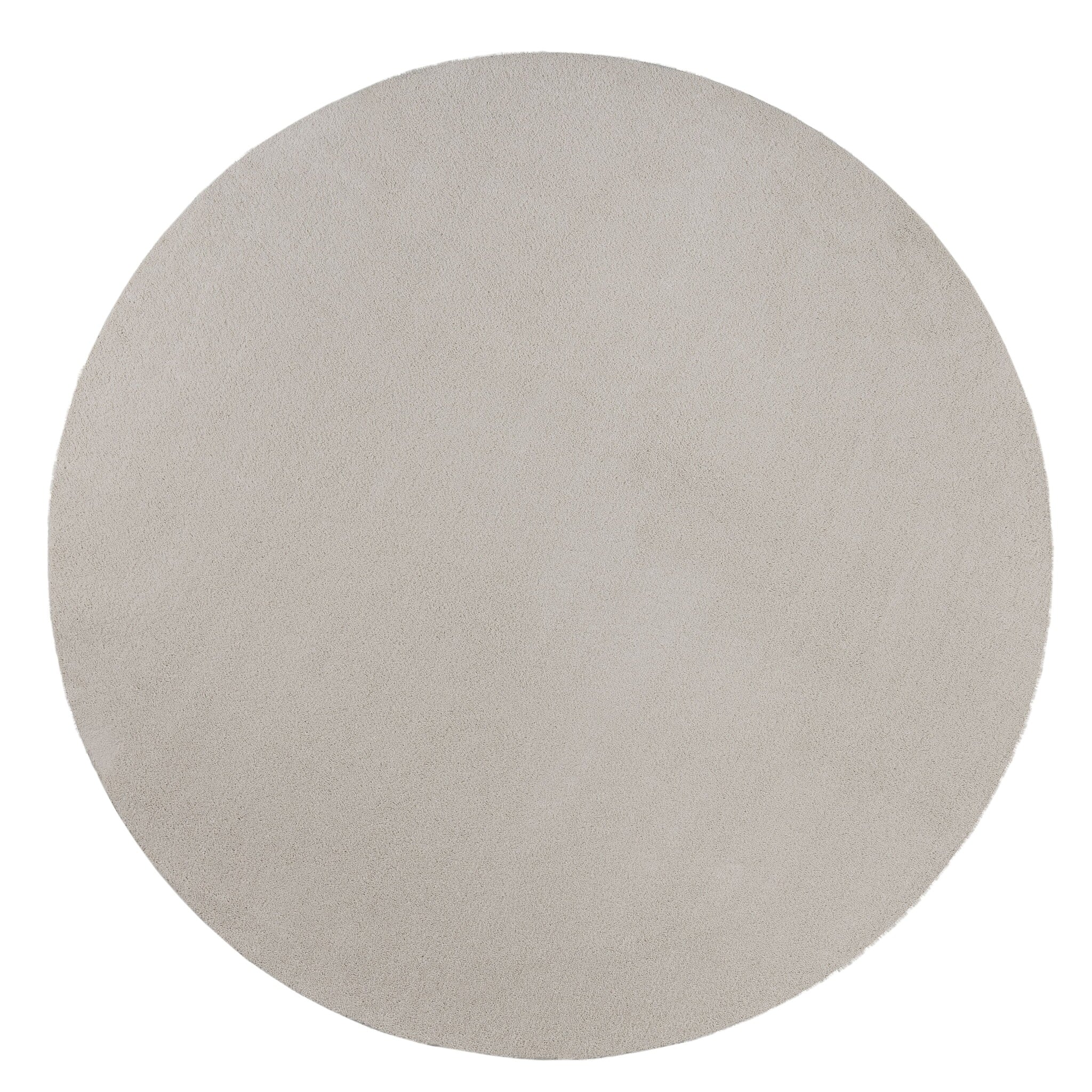 Comfy Soft - Rond Effen Vloerkleed Wasbaar Uni Creme