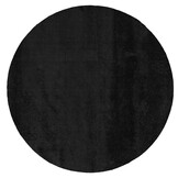 Comfy Soft - Rond Effen Vloerkleed Wasbaar Uni Zwart